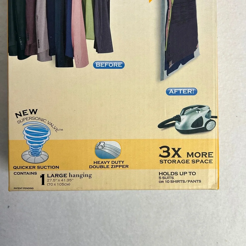 Space Saving Magic Bag Unisex Large Clear Hanging Vacuum Compression Storage Bag